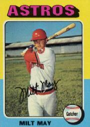 1975 Topps Mini Baseball Cards      279     Milt May